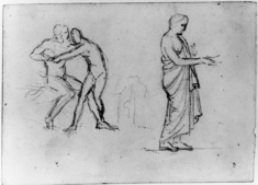 Image for After a draped figure and another one(a)