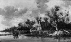 Image for A Scene along a River Bank