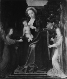 Image for Virgin and Child with Two Angels in a Landscape