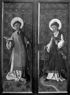 Image for Exterior of a Triptych with Saints Lawrence and Leonard