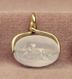 Image for Scarab with a Lioness Set in a Swivel Pendant