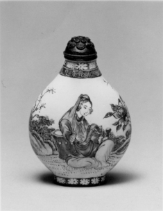Image for Snuff Bottle with Figures in Landscape