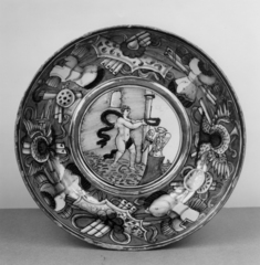 Image for Bowl with Crowning of a Roman Eagle with Victory