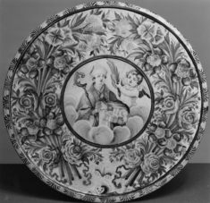 Image for Footed Plate with Saint Emygdius (?), Bishop and Martyr