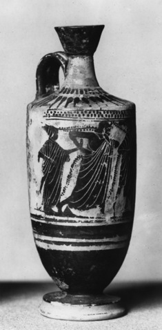 Image for Lekythos with Male and Female Figures