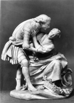Image for Statuette with Man Trying to Kiss Woman