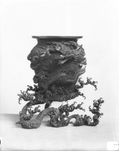 Image for Flower Jar with a Dragon Rising from the Waves