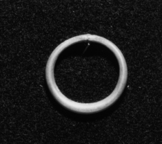 Image for Silver Ring with Flattened Hoop