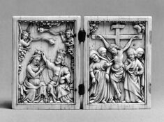 Image for Diptych with the Coronation of the Virgin and the Crucifixion