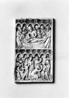 Image for Panel with the Anointing of Christ's Body and Adoration of the Magi