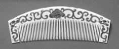 Image for Ornamental comb (kushi) with floral decoration