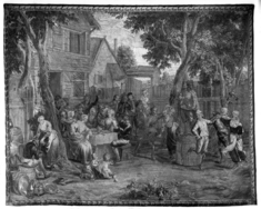 Image for Tapestry Hanging with Rustic scene, courtyard of an inn