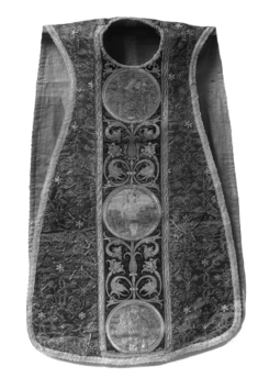 Image for Orphrey on a chasuble; Madonna and Child, Saints