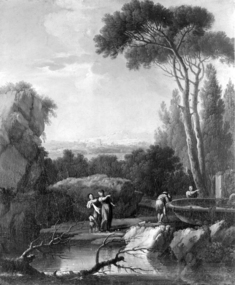 Image for Italian landscape with figures