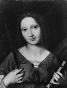 Image for St. Catherine Holding a Palm and a Book