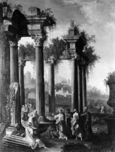 Image for Christ Blessing Little Children among Classical Ruins