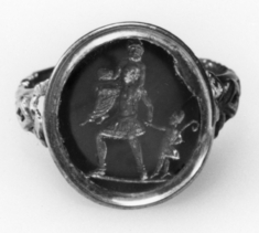 Image for Intaglio with Aeneas Escaping Troy Set in a Ring