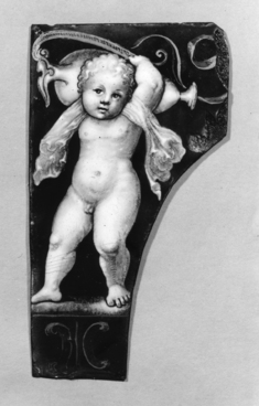Image for Plaque with Putto Supporting a Vase