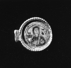Image for Medallion with Christ Pantokrator and the Virgin