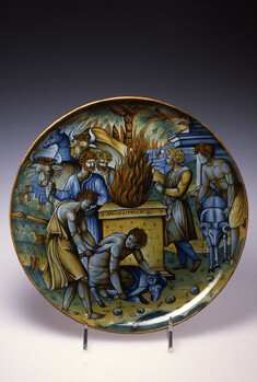 Image for Footed Dish with the Sacrifice of Noah