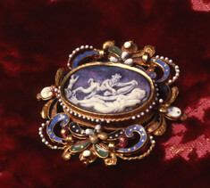 Image for Dress Ornament with Pan Uncovering a Sleeping Nymph