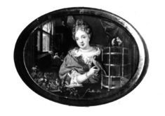 Image for Snuffbox with Portrait of Woman with a Parrot