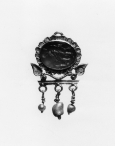 Image for Earring with Heracles Giving Drink to a Goat