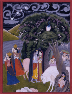 Image for Krishna and Radha Taking Shelter from the Rain