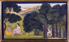 Image for Krishna and Radha as Lovers, from a "Gitagovinda" Series