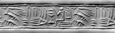 Image for Cylinder Seal with Offering Scene and Hieroglyphs