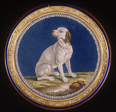 Image for Snuffbox with Mosaic of a Seated Dog