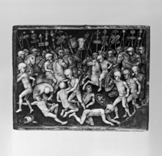 Image for Plaque with Cavalry Battle between Greeks and Trojans