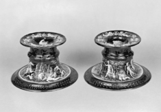 Image for Pair of Salt Cellars with the Story of Actaeon