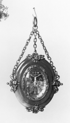 Image for Locket with Scenes of the Crucifixion and the Virgin with the Christ Child