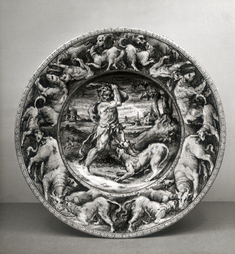 Image for Dish with Hercules Overcoming Cerberus