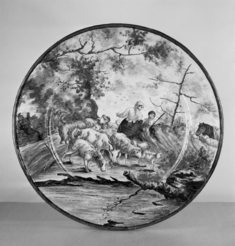Image for Large Plate with a Pastoral Scene