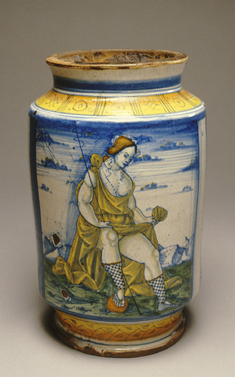 Image for "Albarello" with a Shepherdess Lifting Her Skirt