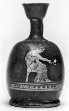 Image for Squat Lekythos Depicting a Seated Woman