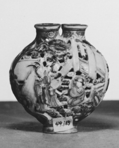 Image for Snuff Bottle with Figures among Clouds