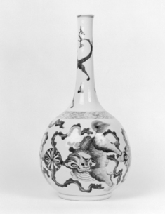 Image for Bottle Vase with Lions, Balls, and Tassels