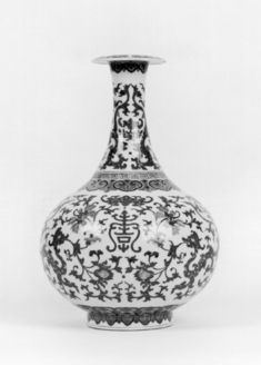Image for Bottle Vase with Floral Designs