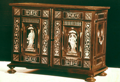 Image for Table Cabinet with Allegorical Figures Holding Musical Instruments