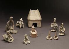 Image for Group of Figurines and Architectural Model
