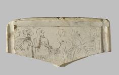 Image for Relief Fragment with Male Figures Carrying Goats Before a Ruler