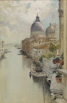Image for "Over a Balcony," View of the Grand Canal, Venice