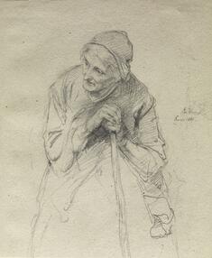 Image for Old Woman Leaning on a Stick