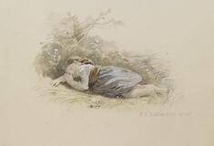 Image for Girl Asleep in the Woods
