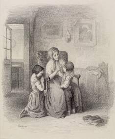 Image for Interior with Woman Teaching Two Children