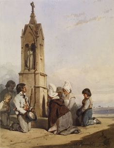 Image for Peasants Kneeling Before Shrine