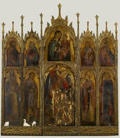 Image for Proper Right Wing of Madonna and Child with St. Michael and Other Saints